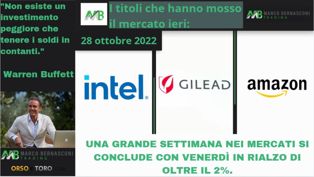 I titoli che hanno mosso il mercato usa ieri 28 ottobre 2022