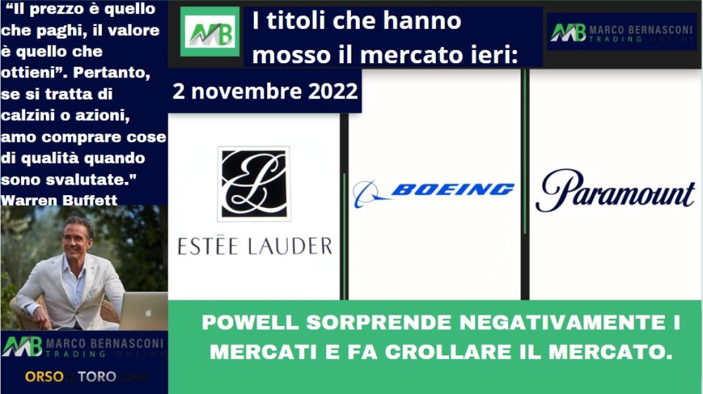 I titoli che hanno mosso il mercato usa ieri 2 novembre 2022