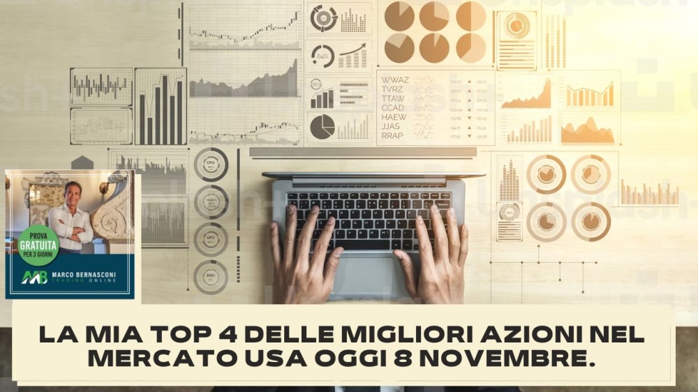 La mia top 4 delle migliori azioni nel mercato Usa oggi 8 novembre.