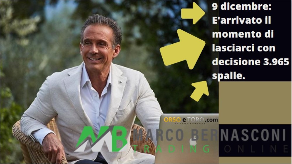 9 dicembre: E'arrivato il momento di lasciarci con decisione 3.965 alle spalle.