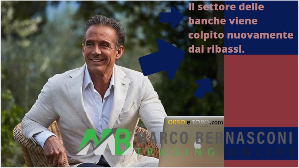 Il settore delle banche viene colpito nuovamente dai ribassi.