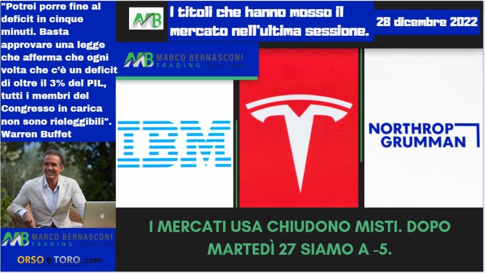 I titoli che hanno mosso il mercato usa il 27 dicembre 2022