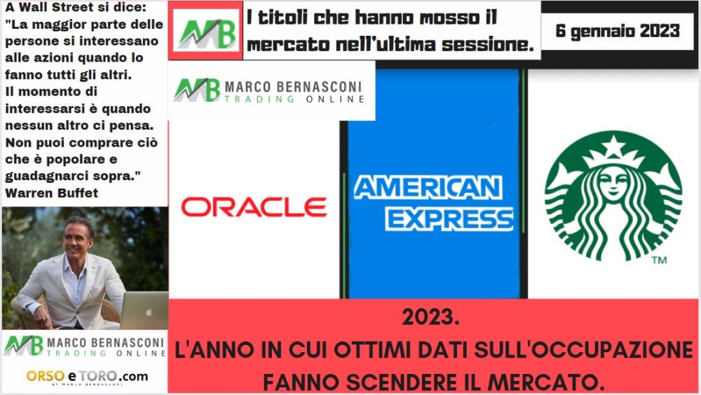 I titoli che hanno mosso il mercato usa il 5 gennaio 2023