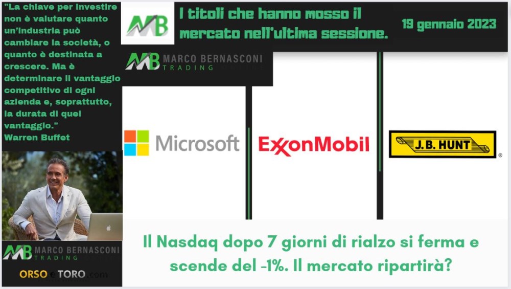 I titoli che hanno mosso il mercato usa il 18 gennaio 2023