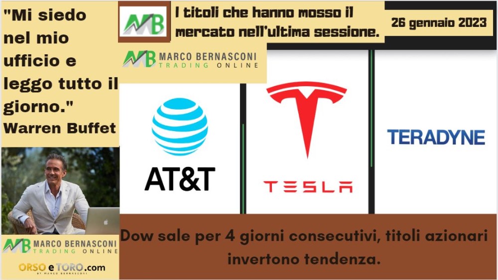I titoli che hanno mosso il mercato usa il 25 gennaio 2023
