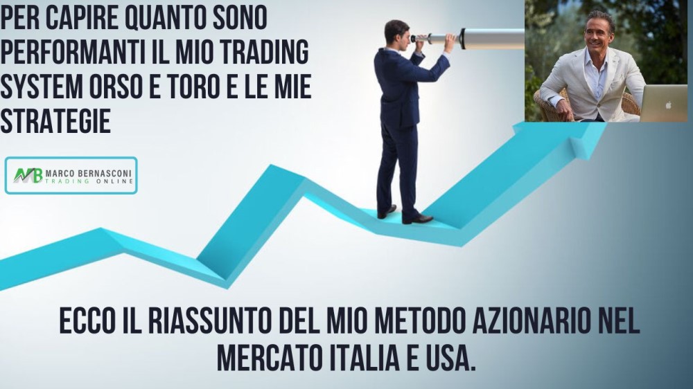Statistiche performance nel Mercato azionario Ialia e USA di Marco Bernasconi Trading 31 gennaio 2023.