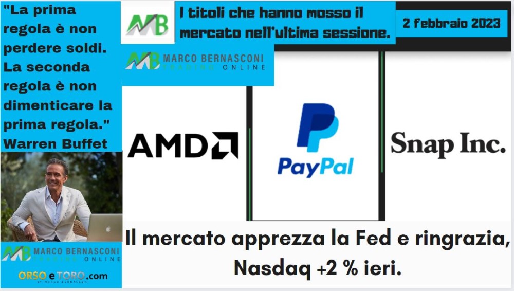 I titoli che hanno mosso il mercato usa il 1° fbbraio 2023