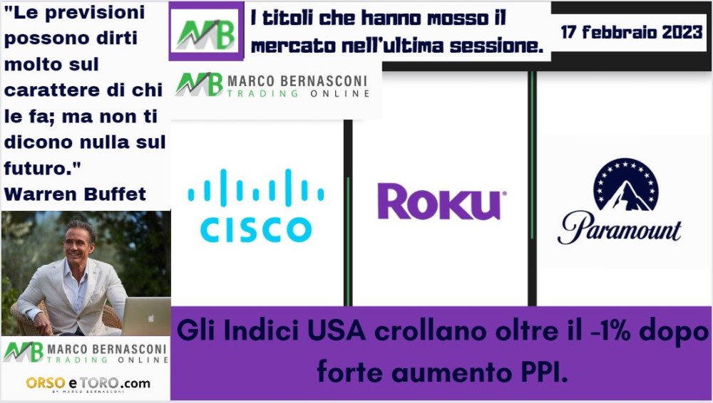 I titoli che hanno mosso il mercato usa il 16 febbraio 2023