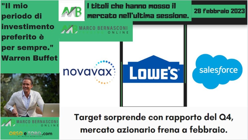 I titoli che hanno mosso il mercato usa il 1°marzo  2023
