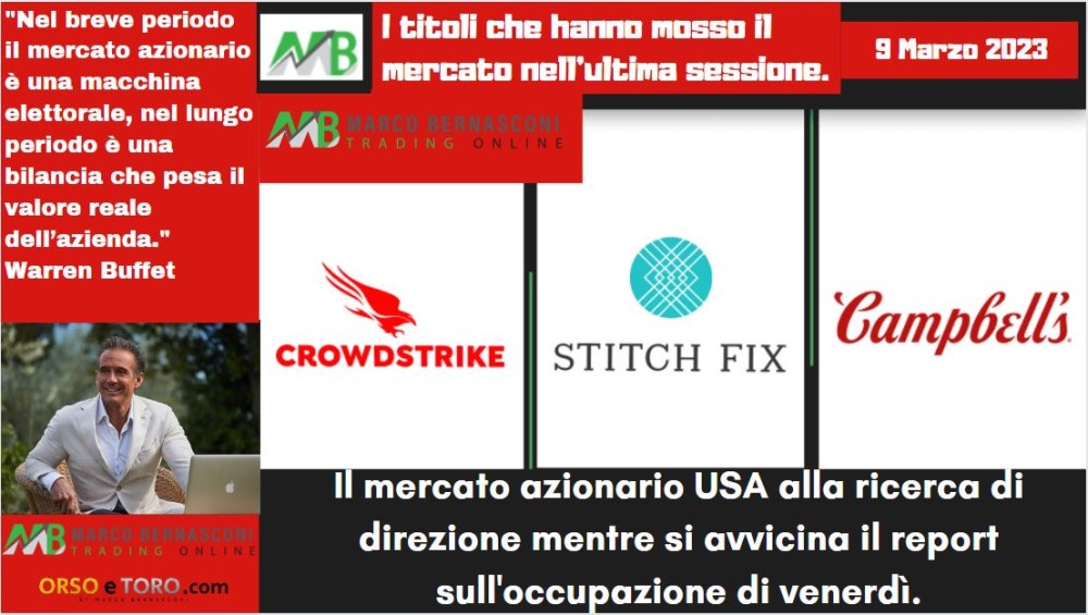 I titoli che hanno mosso il mercato usa il 8 marzo 2023