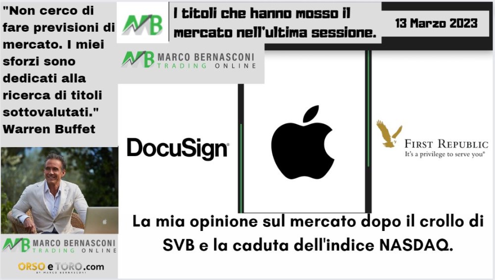 I titoli che hanno mosso il mercato usa il 10 marzo 2023