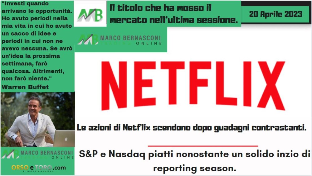 Il titolo che ha mosso il mercato usa il 19 aprile 2023
