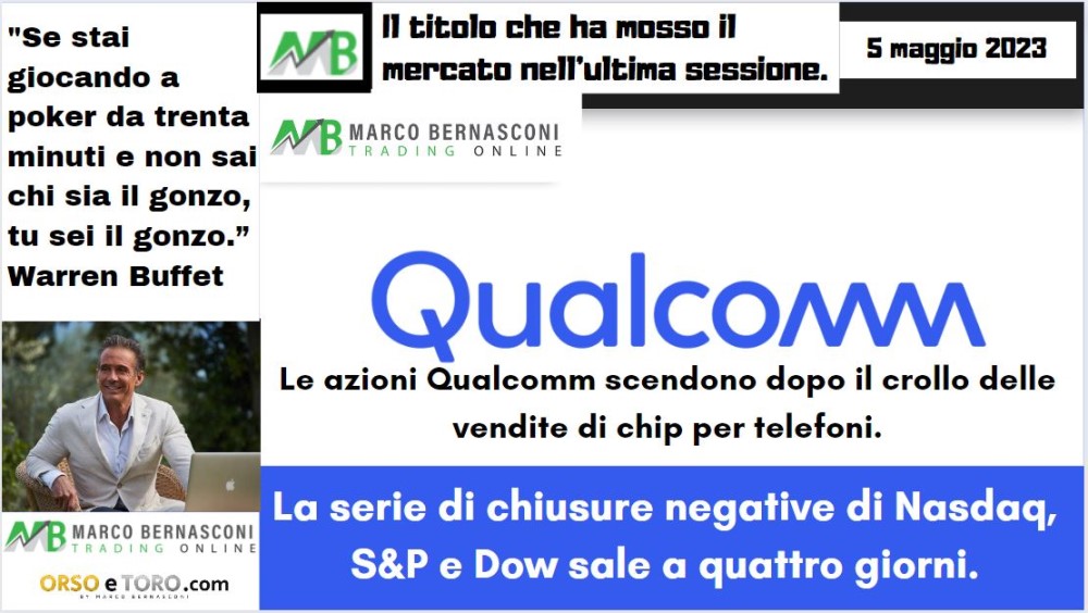 Il titolo che ha mosso il mercato usa il 4 maggio 2023
