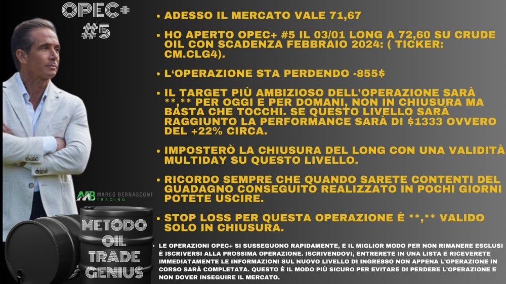 Segnali Petrolio OPEC + 