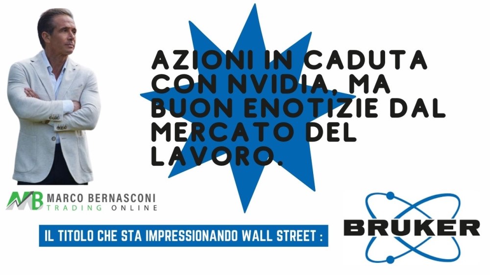 Azioni in Caduta con NVIDIA, ma buon enotizie dal Mercato del Lavoro.