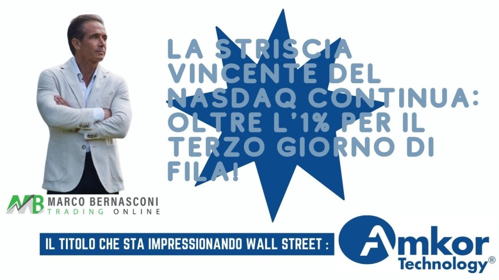 La striscia vincente del NASDAQ continua oltre l'1% per il terzo giorno di fila!