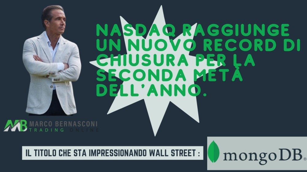 NASDAQ raggiunge un nuovo record di chiusura per la seconda metà dell'anno.
