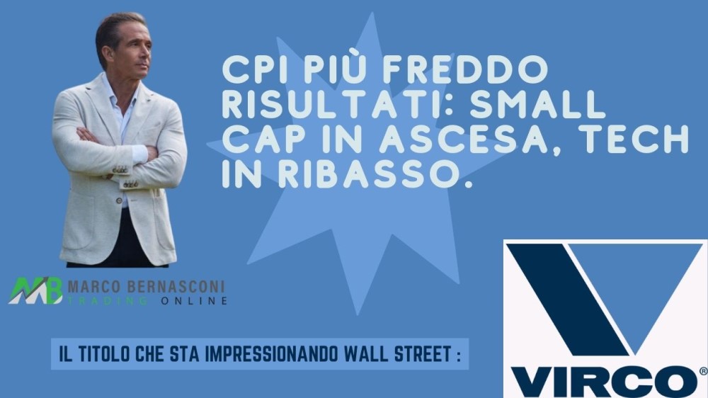 CPI più freddo risultati small cap in ascesa, Tech in ribasso.