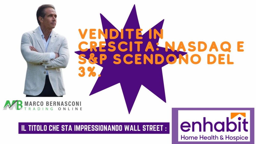 Vendite in Crescita NASDAQ e S&P Scendono del 3%.