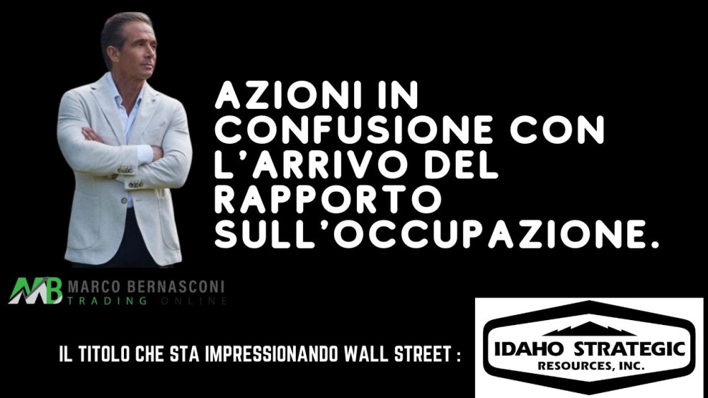 Azioni in confusione con l'arrivo del rapporto sull'occupazione.
