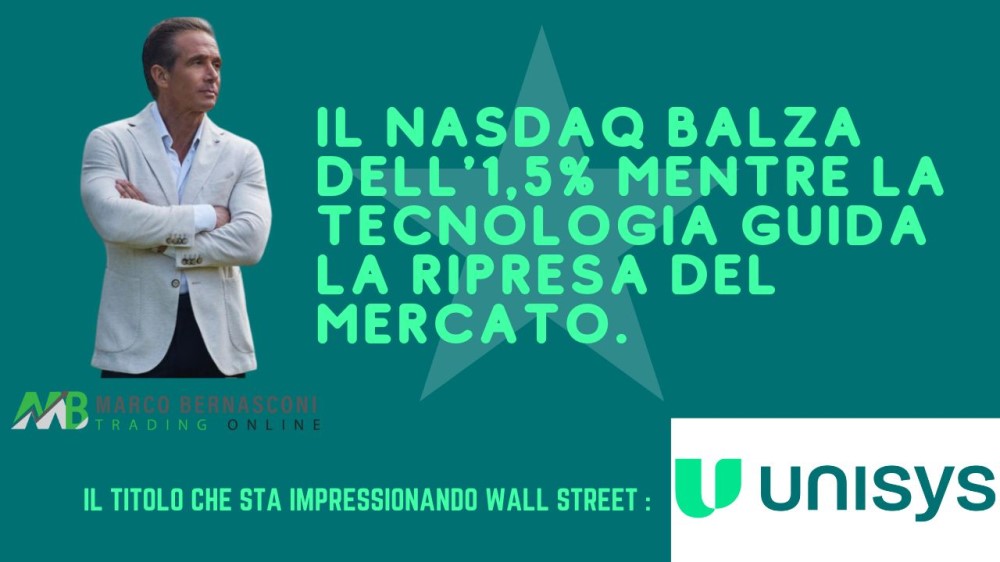 Il NASDAQ balza dell'1,5% mentre la tecnologia guida la ripresa del mercato.