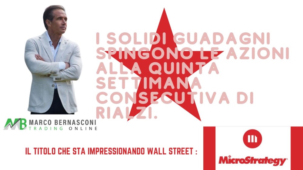 I solidi guadagni spingono le azioni alla quinta settimana consecutiva di rialzi.