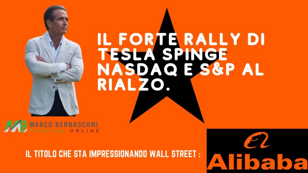 Il forte rally di Tesla spinge NASDAQ e SP al rialzo.