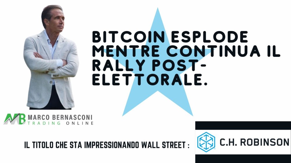 Bitcoin esplode mentre continua il rally post-elettorale.