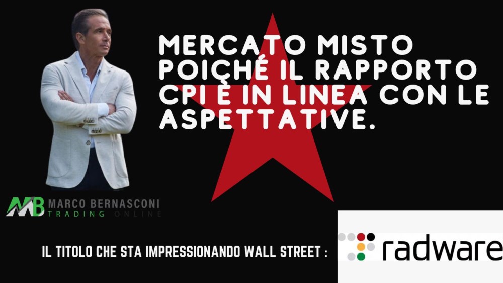 Mercato misto poiché il rapporto CPI è in linea con le aspettative.
