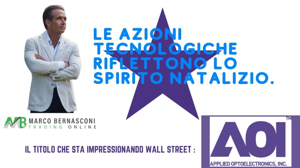 Le azioni tecnologiche riflettono lo spirito natalizio.