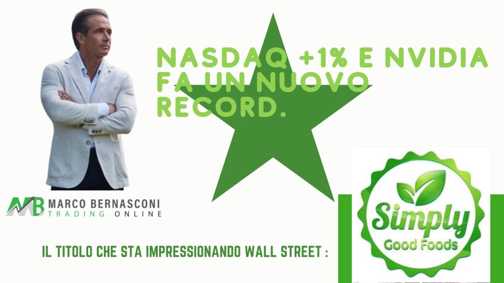 NASDAQ +1% e NVIDIA fa un nuovo record.