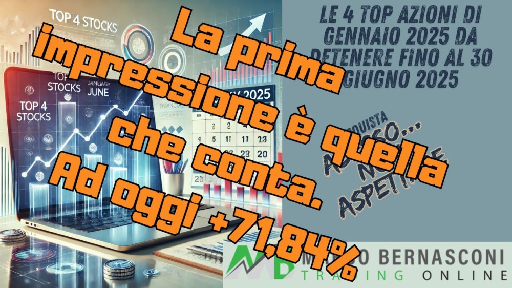 La prima impressione è quella che conta. Ad oggi +71,84%