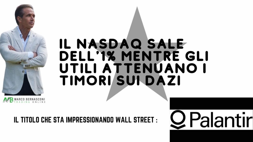 Il NASDAQ sale dell'1% mentre gli utili attenuano i timori sui dazi