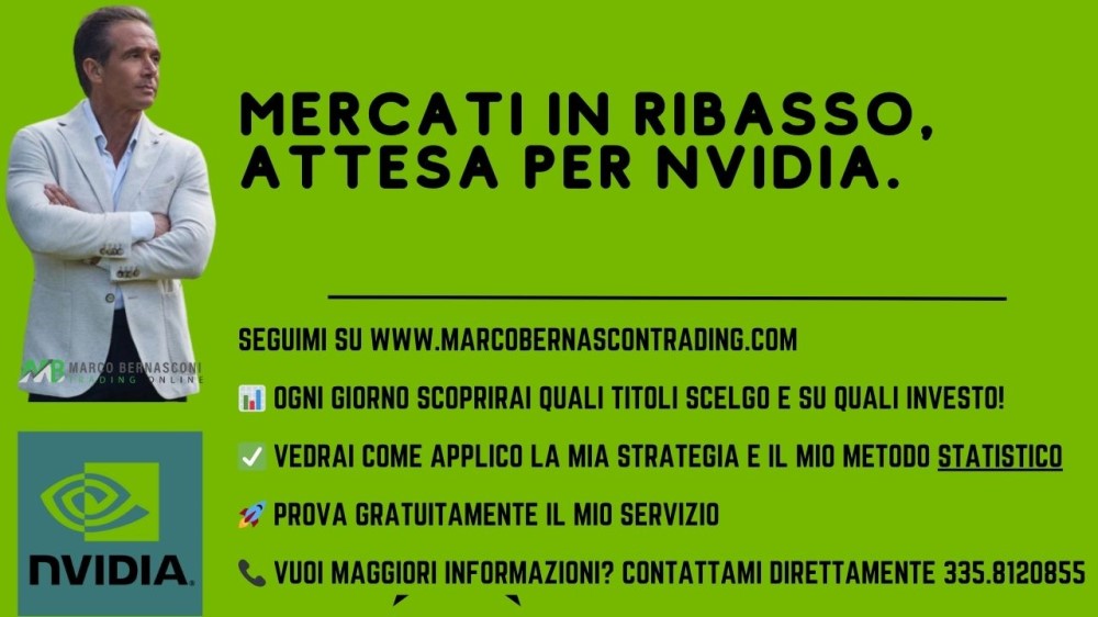 Mercati in ribasso, attesa per NVIDIA