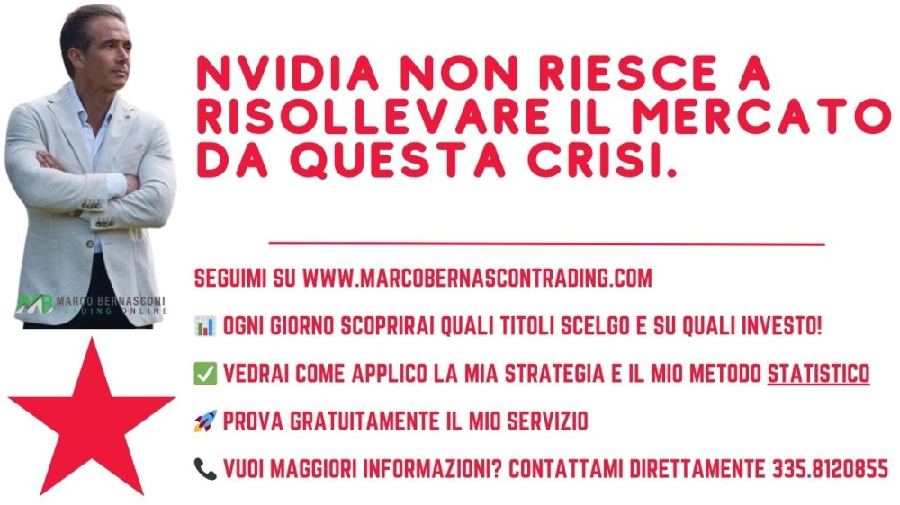 NVIDIA non riesce a risollevare il mercato da questa crisi.