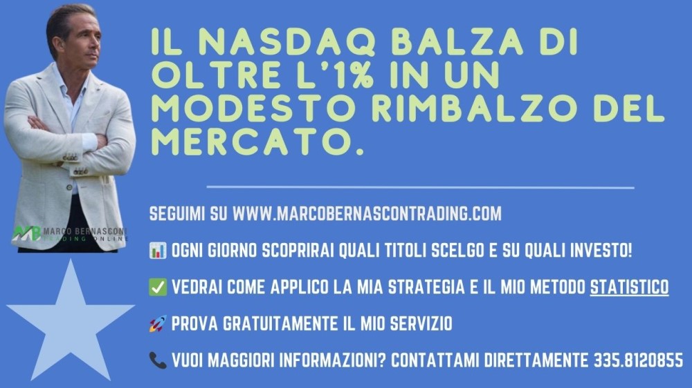 Il NASDAQ balza di oltre l'1% in un modesto rimbalzo del mercato.