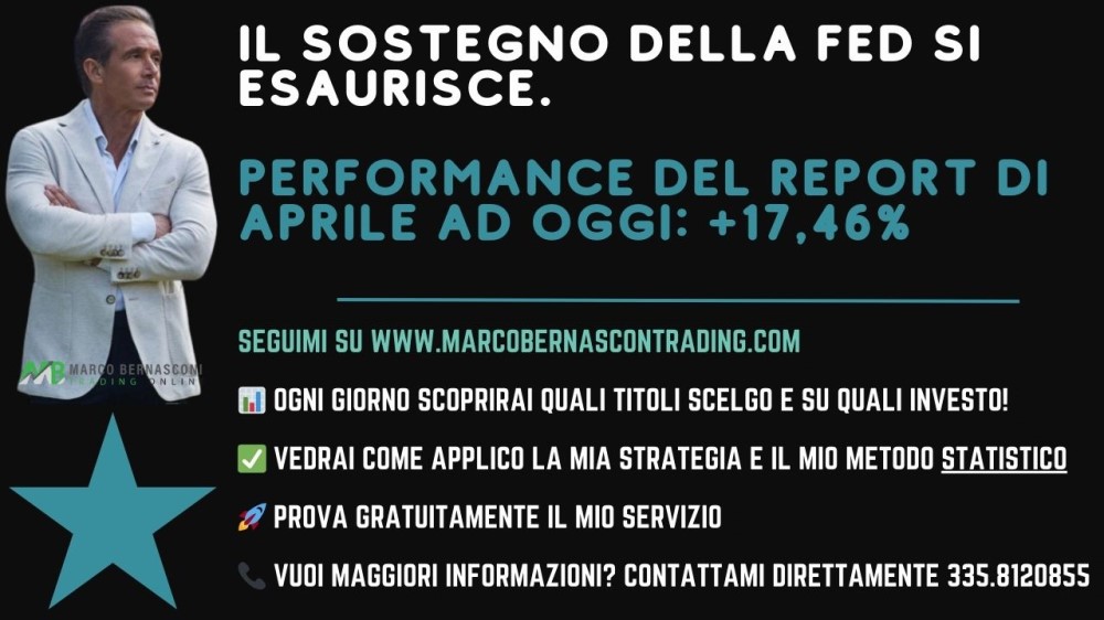Il sostegno della Fed si esaurisce. 