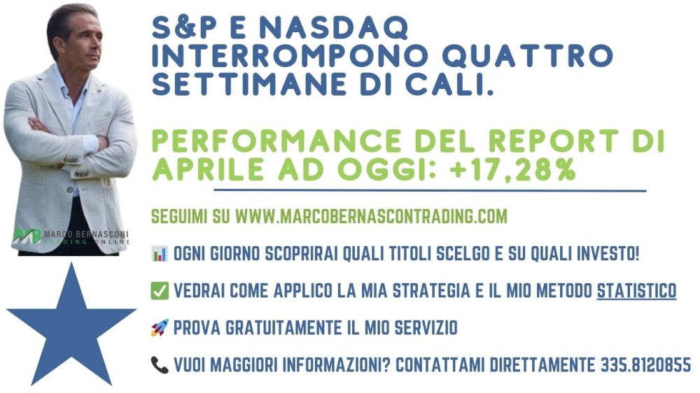 SP e NASDAQ interrompono quattro settimane di cali. 