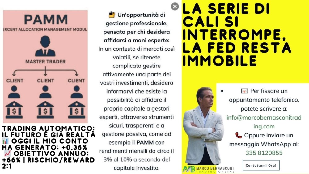 La serie di cali si interrompe, la Fed resta immobile