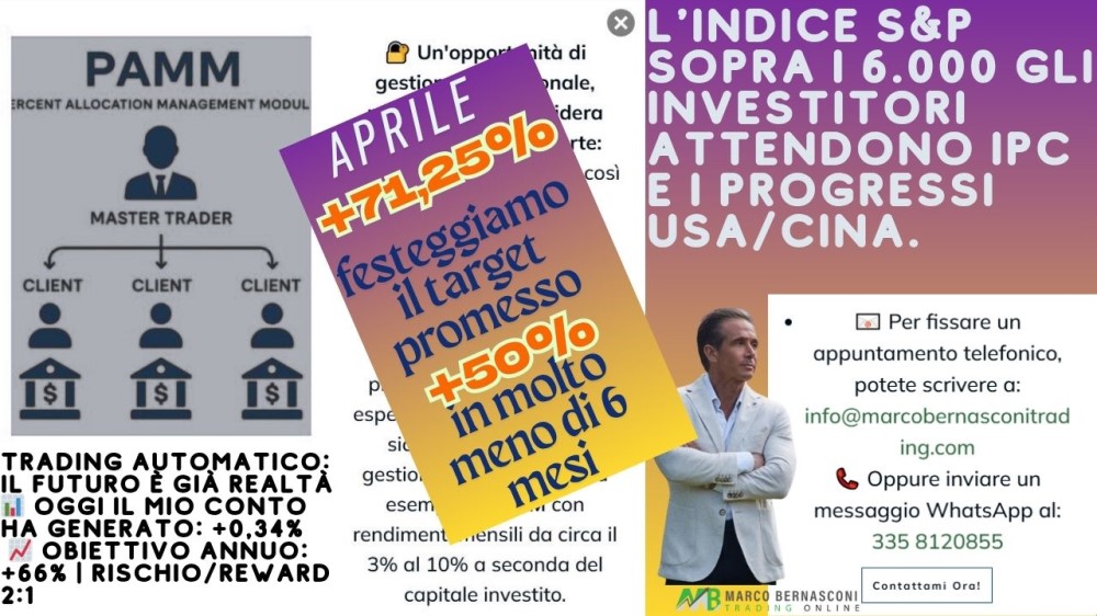 L'indice SP sopra i 6.000 gli investitori attendono IPC e i progressi USACina.