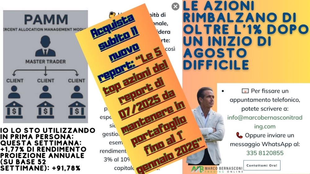 Le azioni rimbalzano di oltre l'1% dopo un inizio di agosto difficile