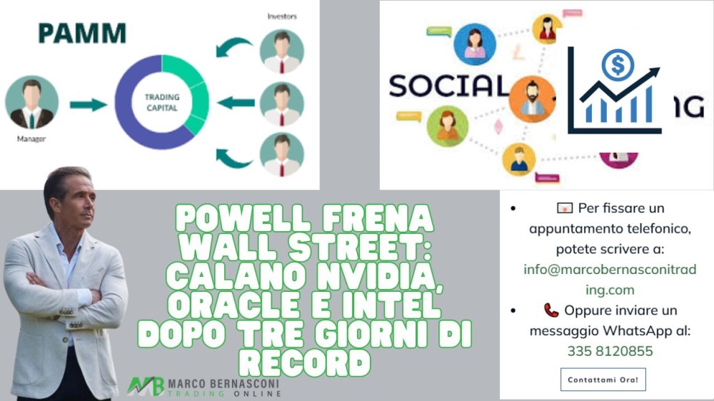 Powell frena Wall Street calano NVIDIA, Oracle e Intel dopo tre giorni di record