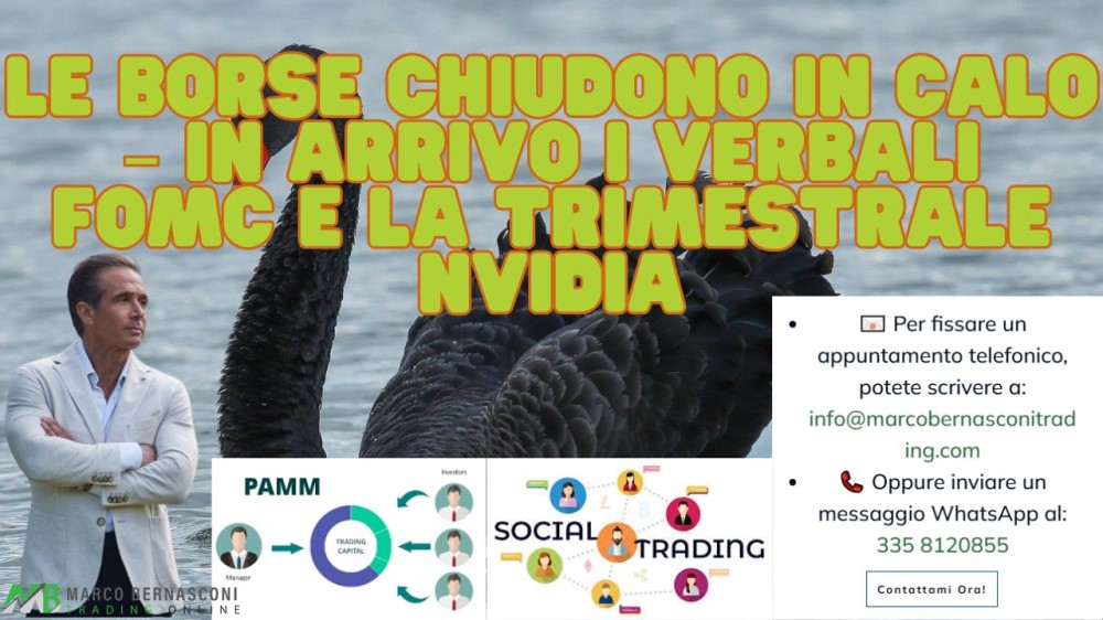 Le Borse Chiudono in Calo – In Arrivo i Verbali FOMC e la Trimestrale NVIDIA