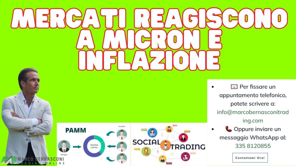 Mercati reagiscono a Micron e inflazione