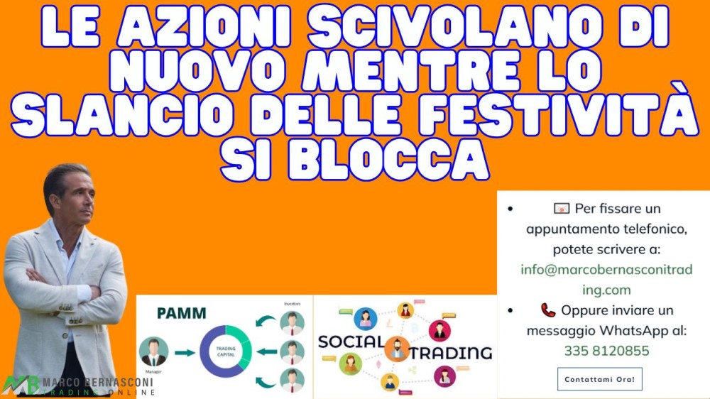 Le azioni scivolano di nuovo mentre lo slancio delle festività si blocca