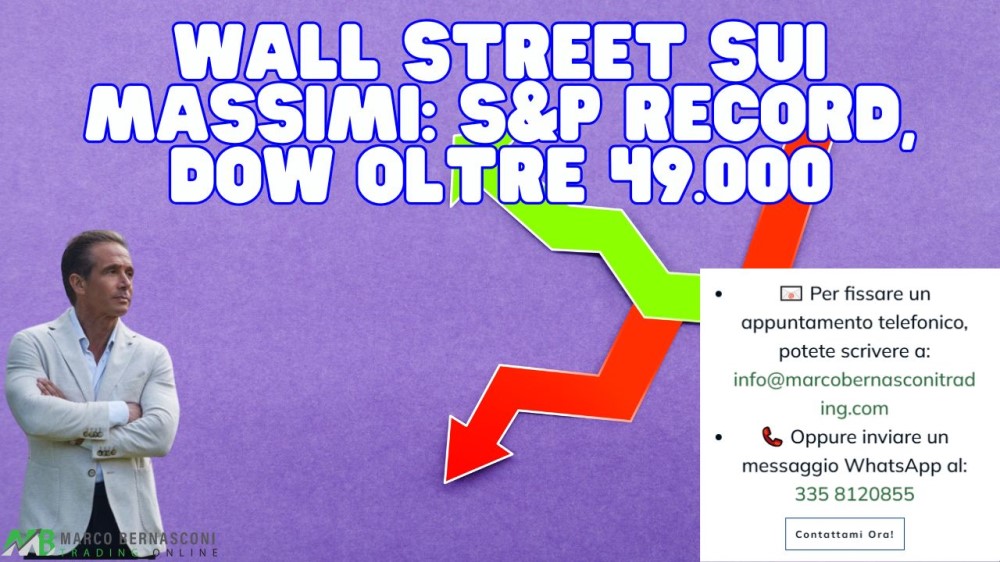 Wall Street sui massimi: S&P record, Dow oltre 49.000