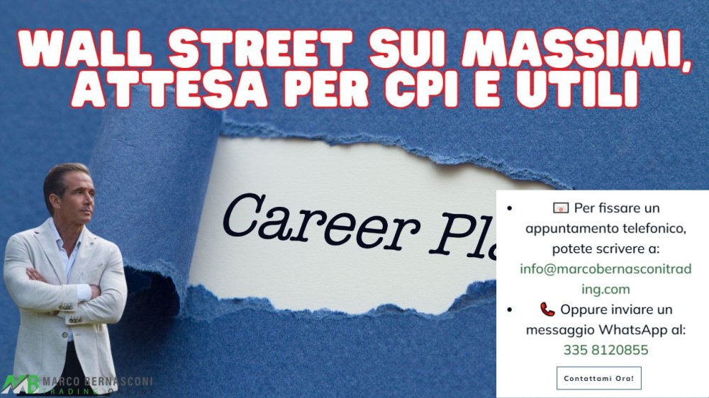 Wall Street sui massimi, attesa per CPI e utili