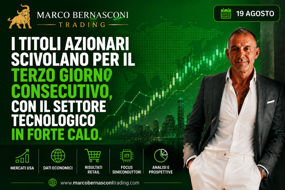 Titoli azionari in forte calo
