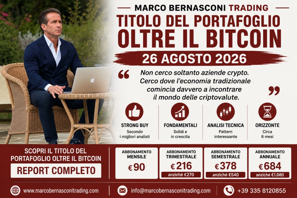 OLTRE IL BITCOIN — 26 AGOSTO - Oggi ho acquistato un nuovo titolo.