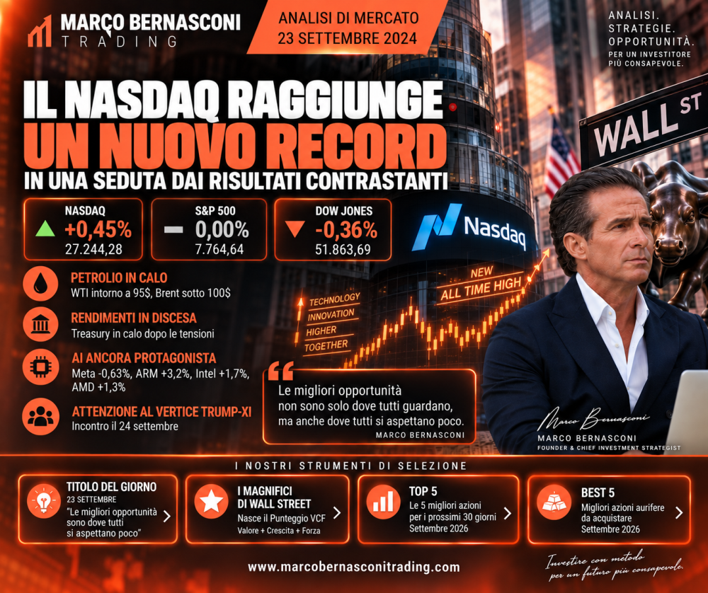 Nuovo record per il NADAQ: le migliori opportunità sono anche dove tutti si aspettano poco e nonn dove tutti guardano